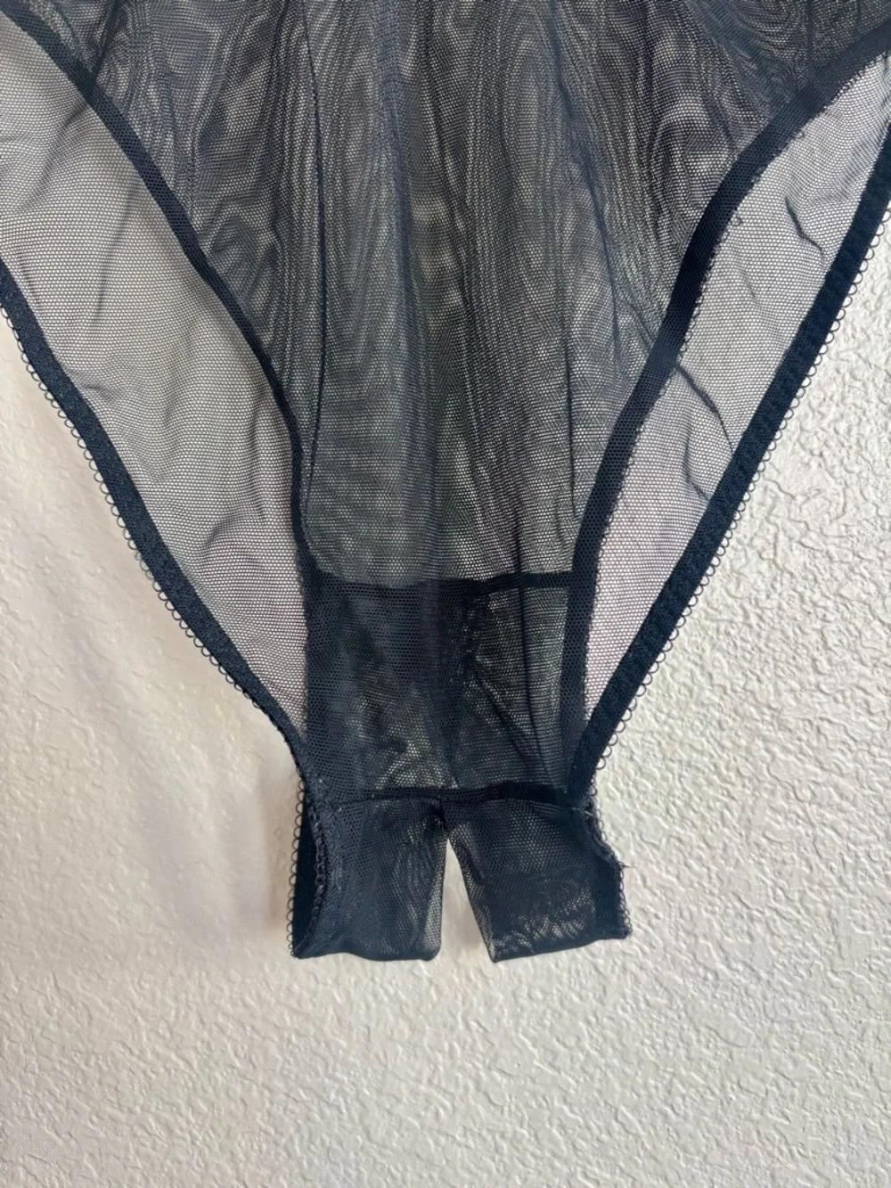 Savage X Fenty Sheer Black Mesh Crotchless Bikini Panty - Picture 5 of 6